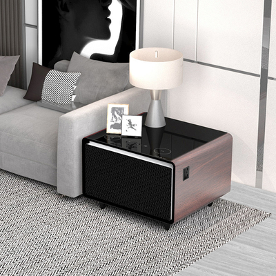 Experimente o melhor de ambos os mundos, mesa de café e leitor de música em um único mobiliário inteligente