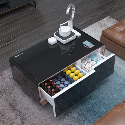Tabela de café elétrica branca com modelo de logotipo com tecnologia moderna de refrigeração do frigorífico