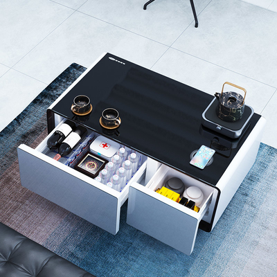 Mobiliário de sala de estar Mesa de café inteligente moderna com geladeira e gaveta de refrigeração