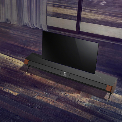 Cabine de mesa de TV de madeira moderna com multifunção Elétrico LED Touch Air Conditioner