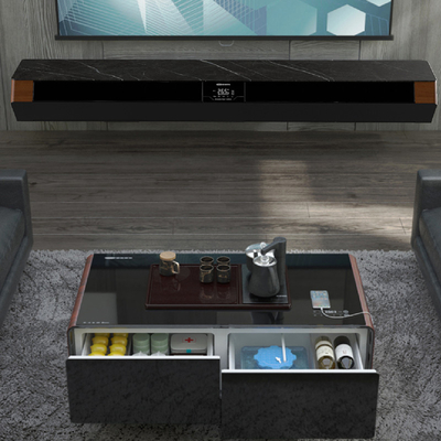Cabine de mesa de TV de madeira moderna com multifunção Elétrico LED Touch Air Conditioner