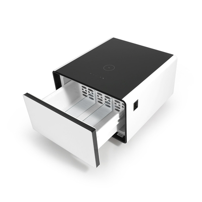 Mesa de café inteligente multifuncional com gaveta refrigerada de 65L e tamanho compacto