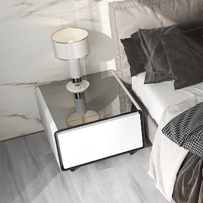Mobiliário para casa multifuncional Carregamento sem fio Caixa frigorífica Mini Mesa lateral
