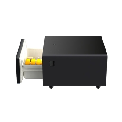 Sala de estar mesa de cama inteligente com alto-falante e carregador sem fio aço inoxidável