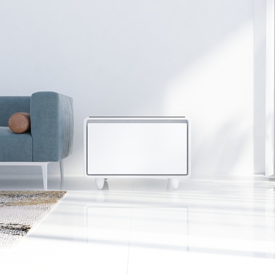 Mini mesa de café com gaveta de refrigeração e capacidade de carregamento sem fio