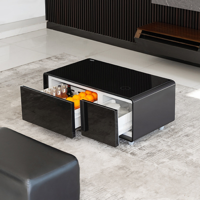 2024 Smart Coffee Table Mini Wireless Charging Refrigerador de duas portas para mobiliário de sala de estar