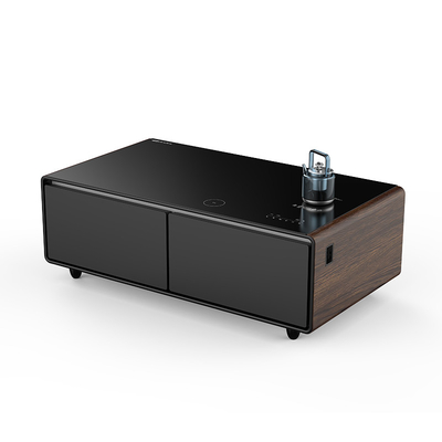 Mobiliário da sala de estar Mesa de café com televisão digital e mini-frigerador