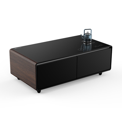 Mobiliário da sala de estar Mesa de café com televisão digital e mini-frigerador