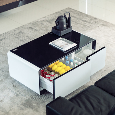 TB90 Caixa de refrigeração de mesa de café inteligente Carregamento sem fio e duas portas USB da Primst