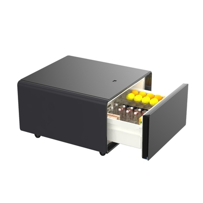 Mobiliário de quarto moderno Carregamento sem fio Mesa de café inteligente com geladeira de 65L