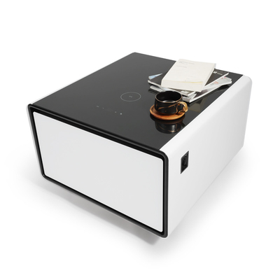 Refrigerador de mesa de café inteligente de 65L com carregamento sem fio e design conciso