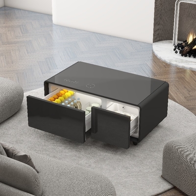Mobiliário de sala de estar Mesa de café inteligente com carregamento sem fio e reprodutor de música