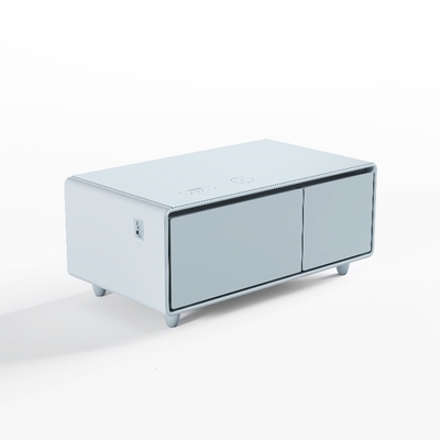 75W Coloridos Refrigeradores Smart Touch Reprodução de música de mesa Carregamento sem fio Mobiliário de sala de estar Mesa de café inteligente